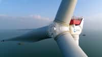 Avec ses pales de 118 mètres de long, l’éolienne MySE 16.0-242 affiche une capacité de 16 MW. © MingYang Smart Energy